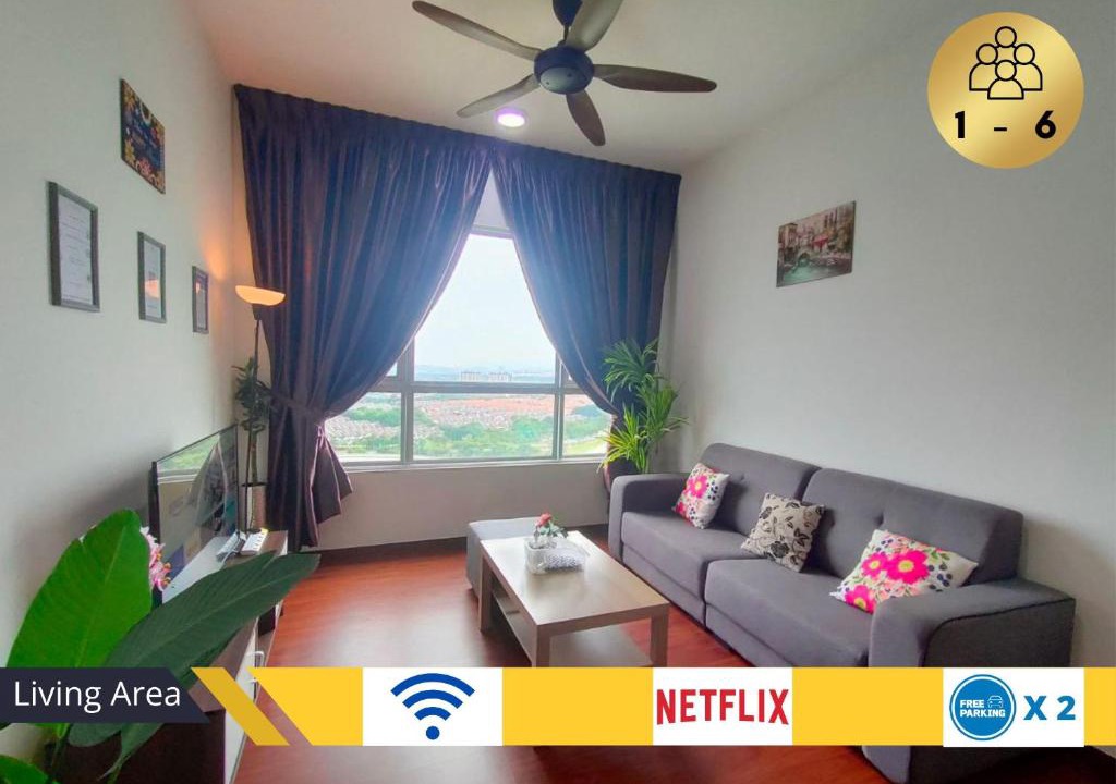 Shah Alam Apartment | Comfy 2R2B Modern High-Floor Retreat #GA4