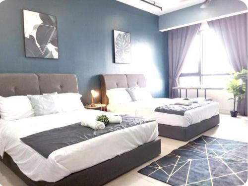 Cyberjaya Apartment | F1-13-21 Blue LagoonTamarind2Queed BedWIFINETFLIXFreeParking