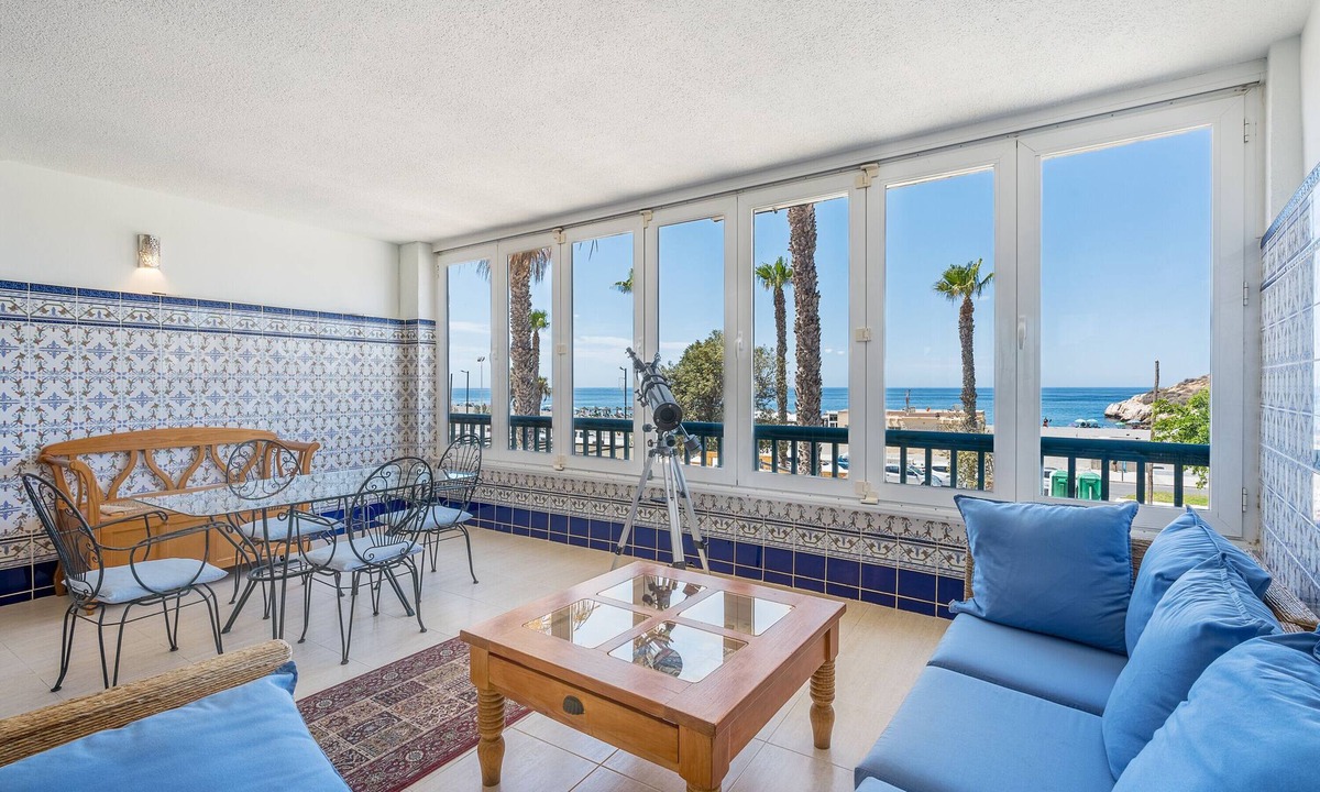 Salobrena Apartment | 'The Beach House at Playa Salobreña' front line beach views, Pool, Garden, Terrace & Wi-Fi