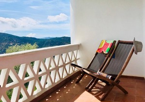 Two bedroom apartment with terrace and fireplace (3 guests)