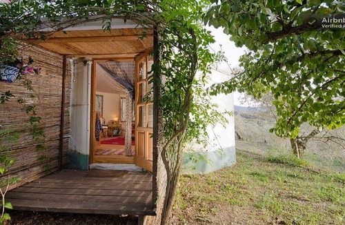 Lanjaron Cabin | A majestic Almond Yurt located in the Sierra Nevada mountains.