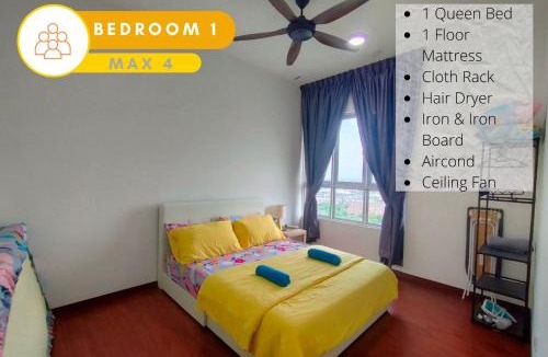 Shah Alam Apartment | Comfy 2R2B Modern High-Floor Retreat #GA4