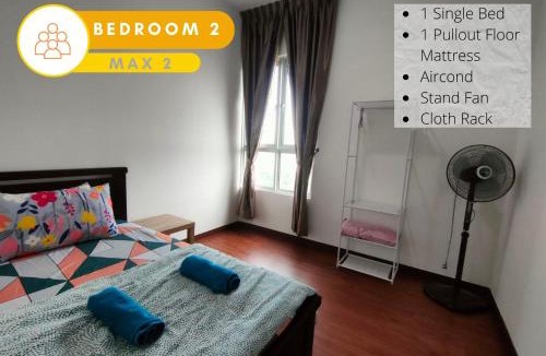 Shah Alam Apartment | Comfy 2R2B Modern High-Floor Retreat #GA4