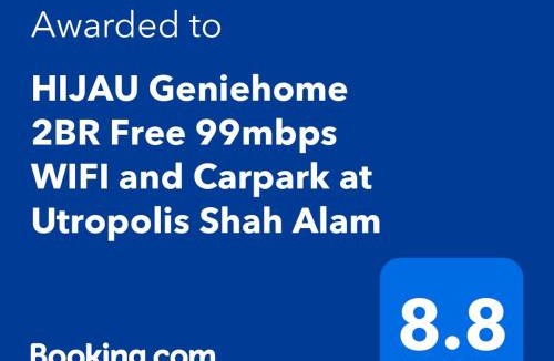 Shah Alam Apartment | HIJAU Geniehome 2BR1studio Free 99mbps WIFI and Carpark at Utropolis Shah Alam