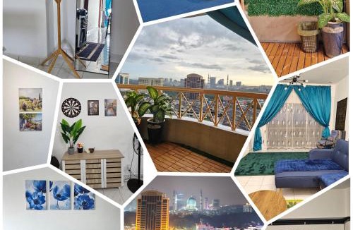 Shah Alam Apartment | Homestay MAHLIGAI VIEW near Masjid Shah Alam, UITM Shah Alam, I-City, stadium shah alam, SACC, PKNS, IDCC, MSU, 17 min kuala lumpur & klang, max 10 people, free food, snooker, pingpong, indoor games, swimming pool, fast wifi